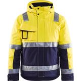 Blåkläder 4870-1987 Winterjas High Vis High Vis Geel/Marineblauw maat 4XL