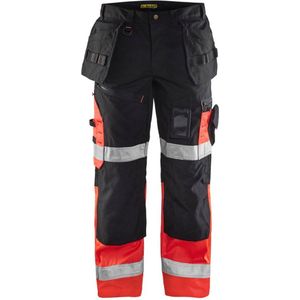 Blåkläder - Werkbroek - High-Vis Zwart/High-Vis Rood - Cordura-Versterkt