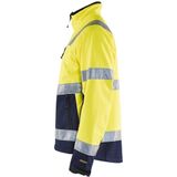 Blåkläder - 4900-2517 - Softshell Jack - High Vis Geel/Marineblauw - Ademend Materiaal