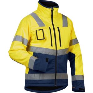 Blåkläder - 4900-2517 - Softshell Jack - High Vis Geel/Marineblauw - Ademend Materiaal