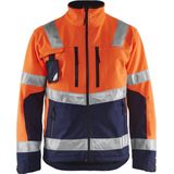 Blåkläder - Softshell Jack - High Vis Oranje/Marineblauw - EN ISO 20471