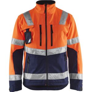 Blåkläder - Softshell Jack - High Vis Oranje/Marineblauw - EN ISO 20471