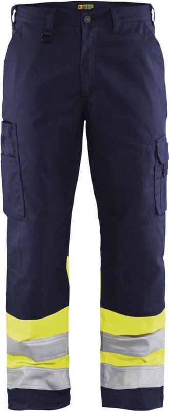 BLAKLÄDER® unisex Warnschutzhose 1564 marine, gelb Größe 27