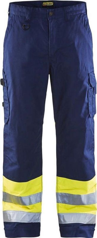 BLAKLÄDER® unisex Warnschutzhose 1564 marine, gelb Größe 32