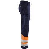 BLAKLÄDER® unisex Warnschutzhose 1564 marine, orange Größe 23
