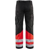 BLAKLÄDER® unisex Warnschutzhose 1564 schwarz, leuchtrot Größe 58