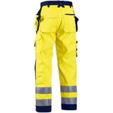 BLAKLÄDER® unisex Warnschutzhose 1568 gelb, marine Größe 48