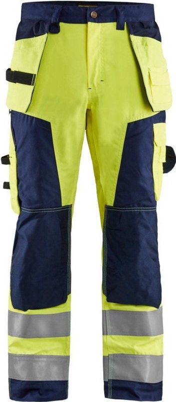 BLAKLÄDER® unisex Warnschutzhose 1568 gelb, marine Größe 48