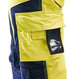 BLAKLÄDER® unisex Warnschutzhose 1568 gelb, marine Größe 52
