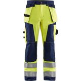BLAKLÄDER® unisex Warnschutzhose 1568 gelb, marine Größe 52
