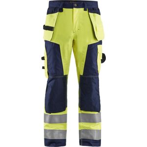 Blåkläder - 1568-1811 Werkbroek - High Vis Geel/Marineblauw - CORDURA® Versterking