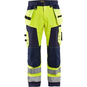 Blåkläder - Werkbroek - High Vis Geel/Marineblauw - Softshellmateriaal