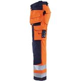 Blaklader Werkbroek softshell High Vis 1567-2517 - High Vis Oranje/Marineblauw