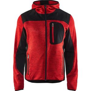Blåkläder 4930-2117 Gebreid vest met softshell Rood/Zwart maat XXXL