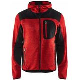 BLAKLÄDER® Herren Strickjacke 4930 rot/schwarz Größe 3XL