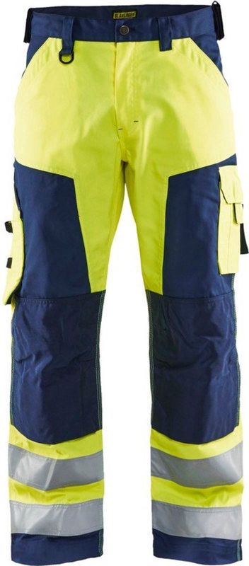 BLAKLÄDER® Herren Warnschutzhose 1566 gelb, marine Größe 50