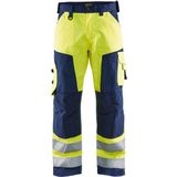 BLAKLÄDER® Herren Warnschutzhose 1566 gelb, marine Größe 54