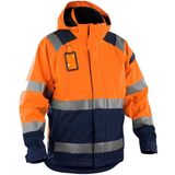 Blåkläder - 4987-1987 - Shelljack - High Vis - Oranje/Marineblauw - Wind- en Waterdicht