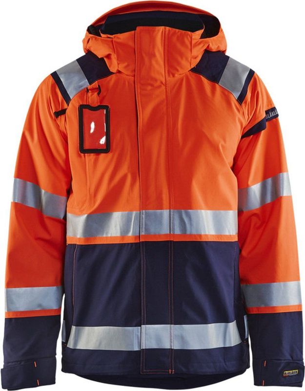 Blåkläder - 4987-1987 - Shelljack - High Vis - Oranje/Marineblauw - Wind- en Waterdicht