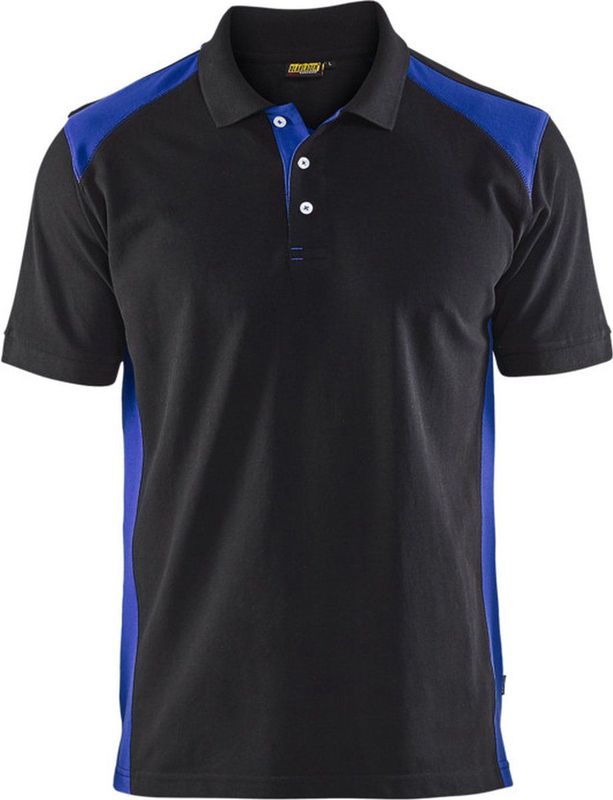 Blaklader Poloshirt piqué 3324-1050 - Zwart/Korenblauw - XXL