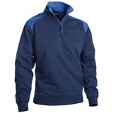 Industrie - Bi-Colour Sweater - Katoen - Hoge Kraag - Ritssluiting