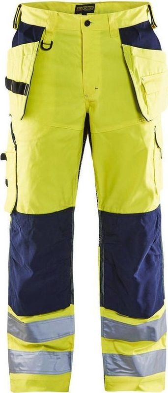 Blaklader Werkbroek High Vis met ventilatie 1565-1811 - High Vis Geel/Marineblauw