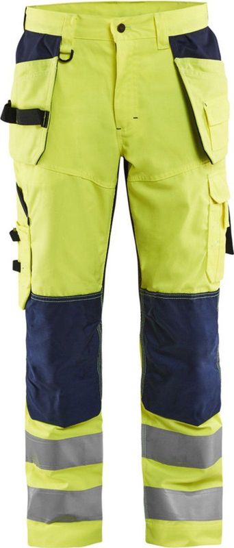 Blaklader Werkbroek High Vis met ventilatie 1565-1811 - High Vis Geel/Marineblauw