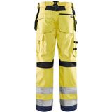 Blaklader Werkbroek High Vis met ventilatie 1565-1811 - High Vis Geel/Marineblauw