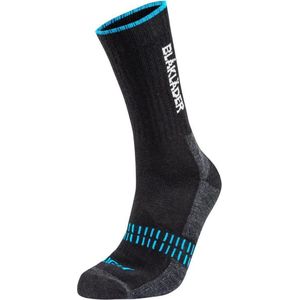 Blåkläder - Light Sokken - Zwart/Neonblauw - Comfortabele Werksokken