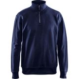 Blåkläder - 3369-1158 Sweatshirt - Marineblauw - Katoen - Halve Rits
