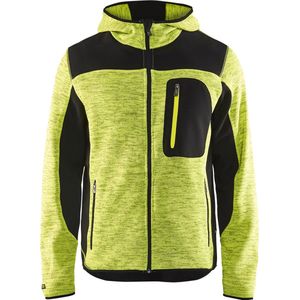 Strickjacke mit Kapuze T.4XL - fluo gelb/schwarz - 493021173399-4XL - Blaklader