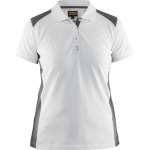 Blakläder 339010501094L Dames Polo Shirt Maat L in Wit/Grijs, Groot