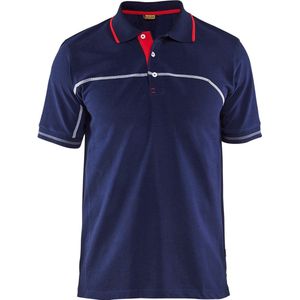 Blåkläder - Poloshirt - Marineblauw/Rood - Katoen/Polyester