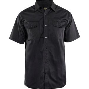 Blåkläder 3296-1190 Overhemd Twill Korte Mouw Zwart