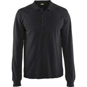 Blåkläder - Poloshirt Lange Mouw - Zwart - Katoen