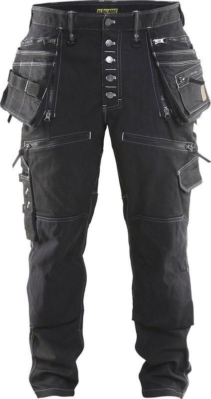 Blåkläder X1900 Werkbroek Baggy Denim Stretch 1999 - zwart - maat 50 (M)