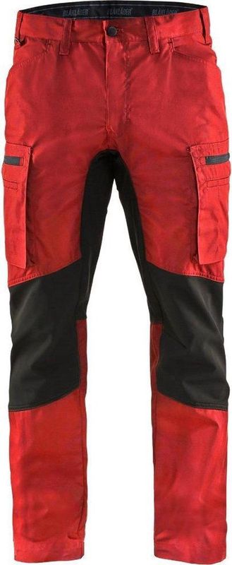 Blaklader 1459 Service Werkbroek Stretch Rood/Zwart