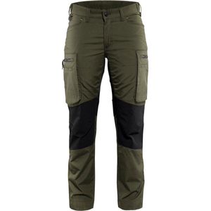 Blåkläder - 7159-1845 - Service Werkbroek - Army Groen/Zwart - Stretchmateriaal
