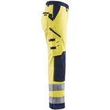 Blaklader Dames werkbroek High Vis zonder spijkerzakken 7155-1811 - High Vis Geel/Marineblauw