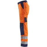 BLAKLÄDER® Damen Warnschutzhose 7155 orange, marine Größe 20
