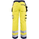 Blaklader Dames werkbroek High Vis met spijkerzakken 7156-1811 - High Vis Geel/Marineblauw