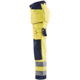 Blaklader Dames werkbroek High Vis met spijkerzakken 7156-1811 - High Vis Geel/Marineblauw