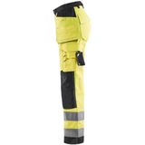 Blaklader Dames werkbroek High Vis met spijkerzakken 7156-1811 - High Vis Geel/Zwart