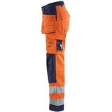 Blåkläder - 7156-1811 - Dames Werkbroek - High Vis - Oranje/Marineblauw - CORDURA® Versterkingen