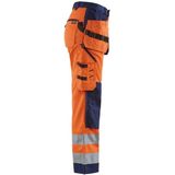 Blåkläder - 7156-1811 - Dames Werkbroek - High Vis - Oranje/Marineblauw - CORDURA® Versterkingen