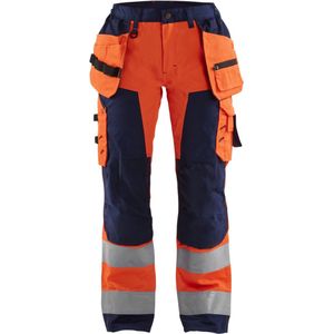 Blåkläder - 7156-1811 - Dames Werkbroek - High Vis - Oranje/Marineblauw - CORDURA® Versterkingen