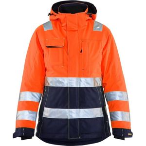 Blåkläder - 4872-1987 - Dames Winterjas - High Vis - Oranje/Marineblauw