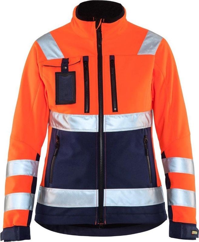 Blåkläder - 4902-2517 - Softshell Jack - High Vis - Oranje/Marineblauw - Ademend