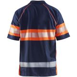 Blåkläder 3338-1051 UV-Poloshirt High Vis Klasse 1 Marineblauw/Oranje maat 4XL