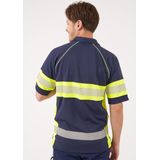 Blåkläder 3338-1051 UV-Poloshirt High Vis Klasse 1 Marineblauw/Oranje maat 4XL